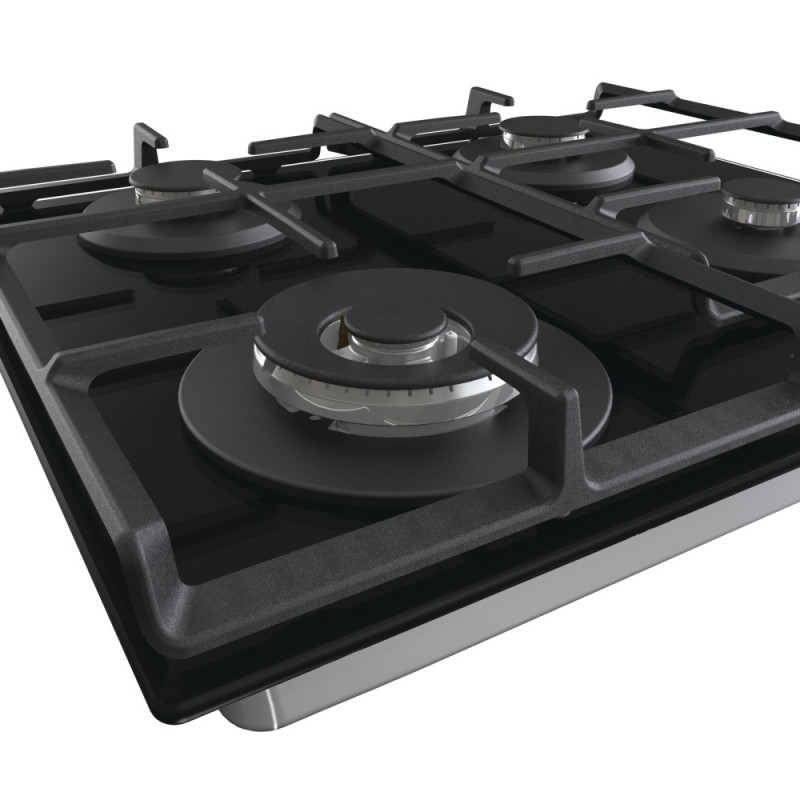 Gorenje Варильна поверхня газова на склі, 60см, чавун, чорний (GTW641EB)