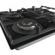 Gorenje Варильна поверхня газова на склі, 60см, чавун, чорний (GTW641EB)