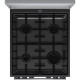 Gorenje Плита Gorenje комбінована, 70л, 50x60см, метал. кришка, дисплей, IconLed, емальовані реш, титан (GK5C42SH)