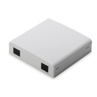 Digitus Wall Outlet (FTTH) for 2x SC Simplex, LC Duplex 2x splice holder, 19x86x86mm, grey (RAL 7035) (DN-931087)