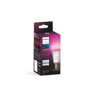 Philips Hue Лампа розумна Hue E27, 11W(60Вт), 2000K-6500K, RGB, ZigBee, Bluetooth, димування (929002468801)
