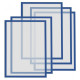Magnetoplan Рамки магнітні A4 сині Magnetofix Frame Blue Set (1130303)