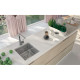 Deante Kitchen sink st.steel, square, no drainboard, 440х440х200mm, bowl - 1, built-in+over-mounted, inox