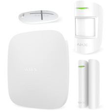 Ajax StarterKit security alarm system, hub, motionprotect, doorprotect, spacecontrol, jeweller, wireless, white (000001144)