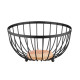 ARDESTO Basket Midori 25х25х13cm, metal, wood, black (AR0904B)