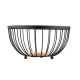 ARDESTO Basket Midori 25х25х13cm, metal, wood, black (AR0904B)