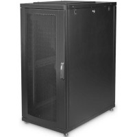 Digitus 26U server rack, Unique, 1340x600x1000 mm perforated steel doors, color black (RAL 9005) (DN-19SRV-26U-B-1)
