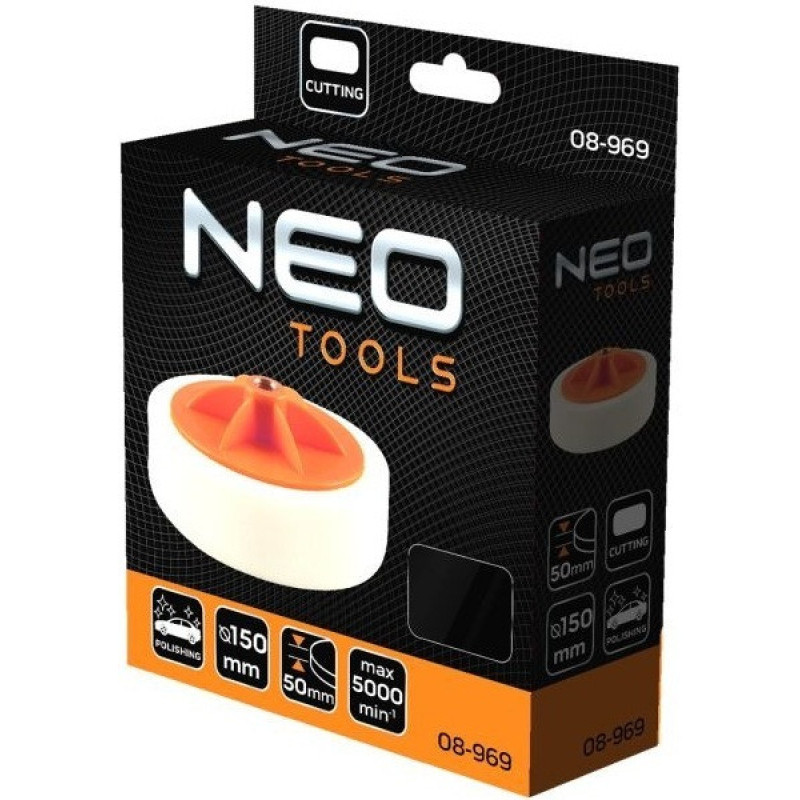 Neo Tools polishing disc, abrasive sponge, M14, 150x50mm (08-969)