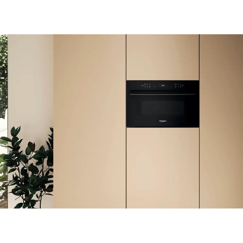 Whirlpool Микроволновая печь встраиваемая, 31л, электронное упр., 1000Вт, гриль, дисплей, черный (WMD7O4TB)