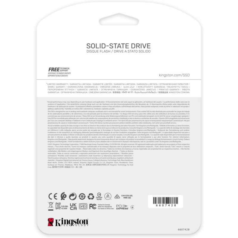 Kingston SSD M.2 1TB KC3000 NVMe PCIe 4.0 4x 2280 (SKC3000S/1024G)