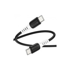 Дата кабель USB-C to USB-C 1.0m 60W silicone X82 black HOCO (6931474768599)