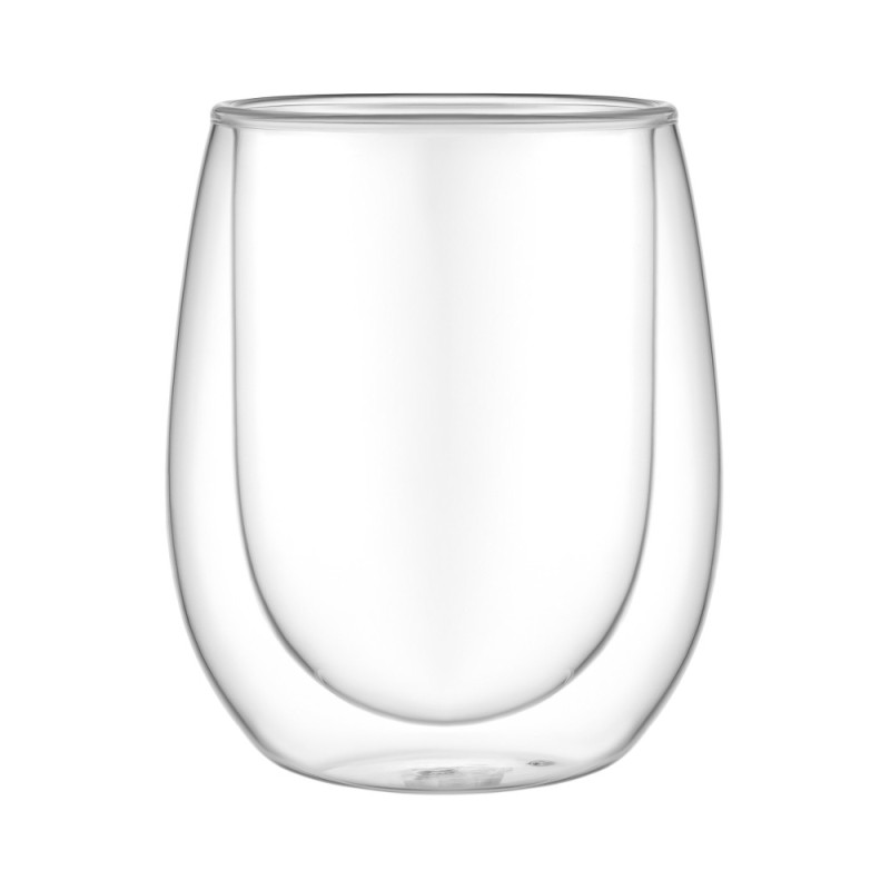 ARDESTO Double wall mug set, 350ml, 2pcs, borosilicate glass, transparent (AR2635BW)