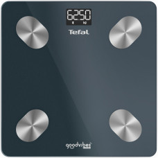 Tefal scales for floor Smart, 180kg, Bluetooth, AAAx3 included, glass, black (BM9620S1)