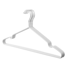 ARDESTO Hanger Set 40.5cm, 5pcs, metal, PVC, white (ARHC2805W)