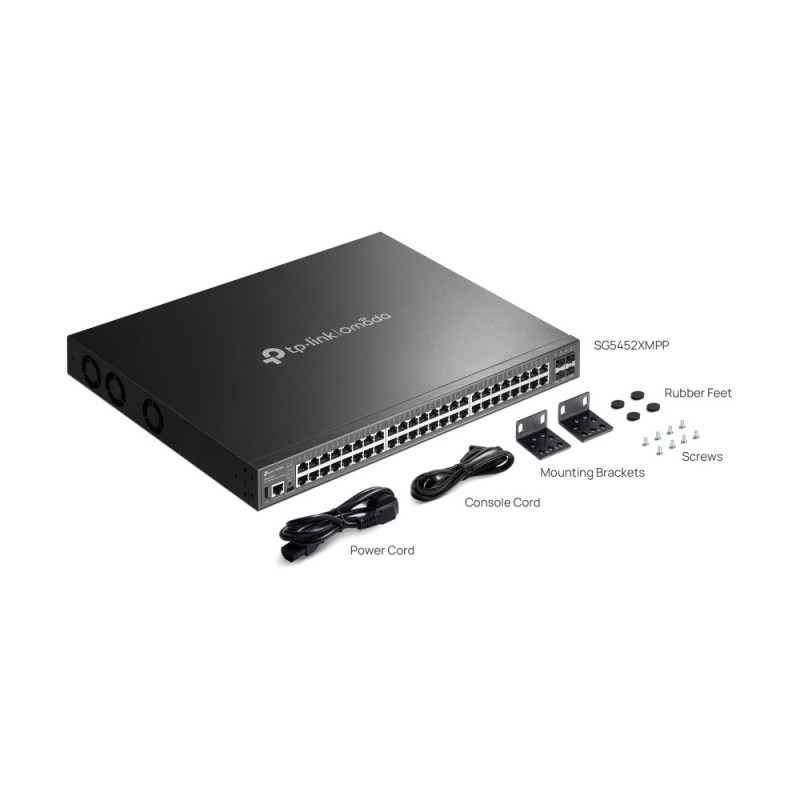 TP-Link Switch SG5452XMPP 48xGE (48xPoE), 4xSFP+, 770W, Managed L3