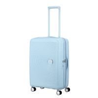 American Tourister Валіза American Tourister, Soundbox, поліпропілен, середня, 67см, 71.5/81л, TSA, 4 колеса, EXP, пастельно-блакитний (32G*22002)