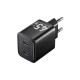 Зарядное устройство Vention 2xUSB-C PD45W GaN black (FEFB0-EU)