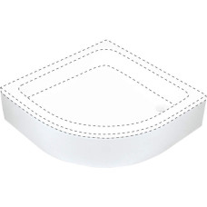 Deante Shower tray cover Plus II half round, 80 cm, white (KTU_032O)