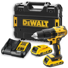 DeWALT Дриль-шурупокрут безщітковий XR Li-Ion 18В акб 2х2А·год 65Нм 500-1750об/хв патрон 13мм ЗП кейс 1.15кг (DCD777D2T)
