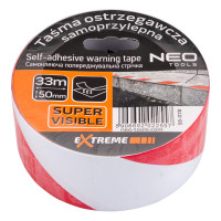 Neo Tools Стрічка попереджувальна клейка Neo Tools, 50мх33мм, червоно-білий (56-078)