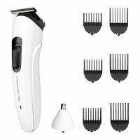 Rowenta trimmer Trim&Style for beard, mustache and head, network+battery, nozzles-7, steel, white (TN8934E0)
