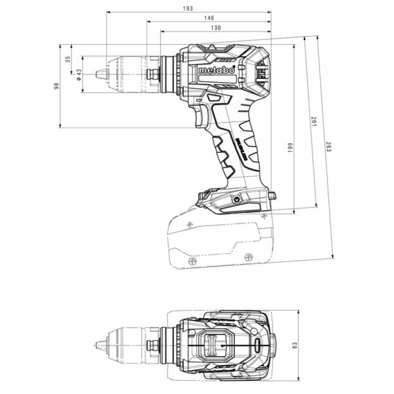 Metabo Cordless Drill Screwdriver BS 18 LTX BL Q I, 18V, 1.7kg, SOLO (602359850)