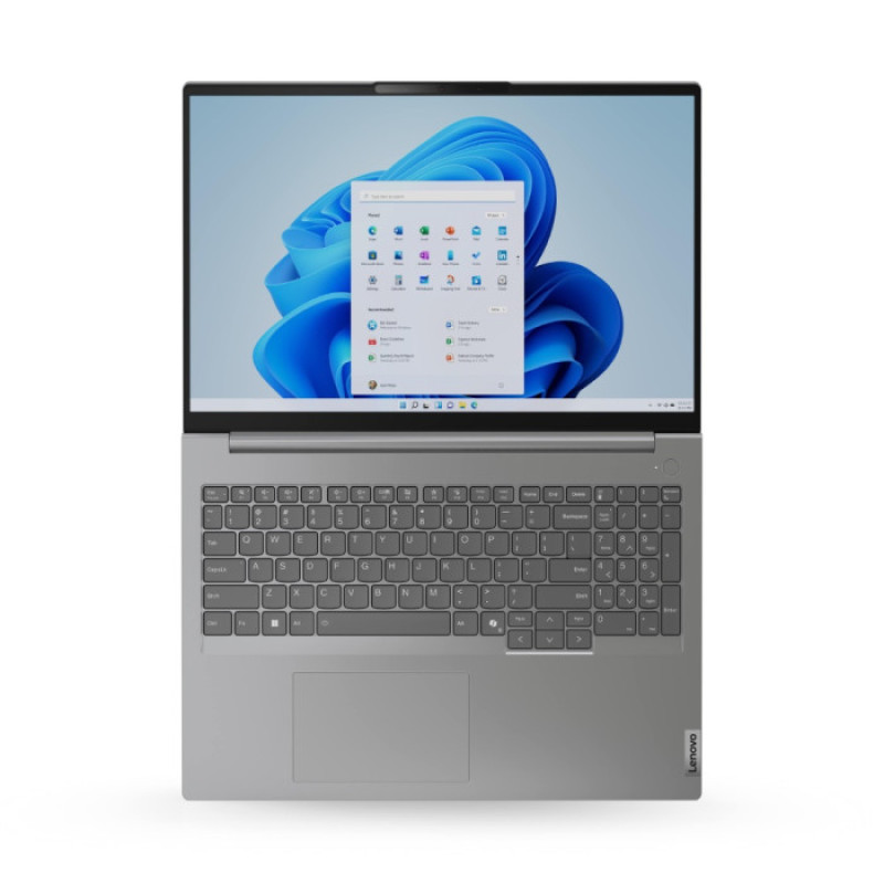 Ноутбук Lenovo ThinkBook 16 G7 IML (21MS004VRA); 16" WUXGA (1920x1200) IPS LED матовый , Intel Core Ultra 5 125U (3.6 - 4.3 ГГц) , RAM 8 ГБ (Max 64 ГБ) , SSD 256 ГБ , Intel Graphics , без ОП , LAN , Wi-Fi , BT , веб-камера , DOS , MIL-STD-810H , TPM , металл,пластик , 1.7 кг , серый , подсветка клавиатуры , сканер отпечатков пальцев