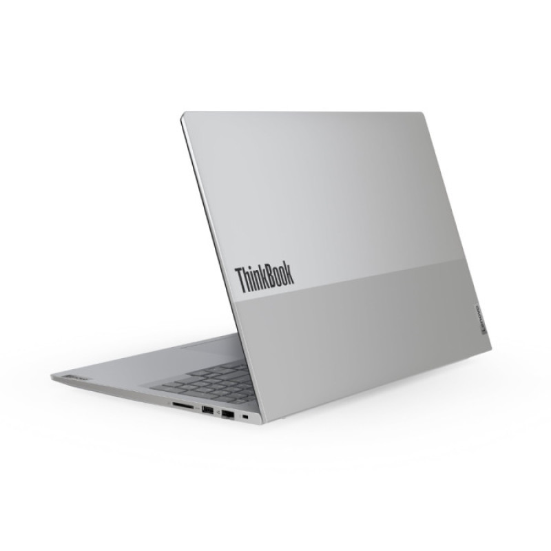 Ноутбук Lenovo ThinkBook 16 G7 IML (21MS004VRA); 16" WUXGA (1920x1200) IPS LED матовый , Intel Core Ultra 5 125U (3.6 - 4.3 ГГц) , RAM 8 ГБ (Max 64 ГБ) , SSD 256 ГБ , Intel Graphics , без ОП , LAN , Wi-Fi , BT , веб-камера , DOS , MIL-STD-810H , TPM , металл,пластик , 1.7 кг , серый , подсветка клавиатуры , сканер отпечатков пальцев