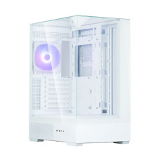 Zalman PC case P40 Prism without PSU, 2xUSB3.0, 1xUSBType-C, 1x120mm ARGB, VGA 420мм, LCS ready, TG 3x Panels, ATX, white (P40PRISMWHITE)