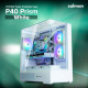 Zalman PC case P40 Prism without PSU, 2xUSB3.0, 1xUSBType-C, 1x120mm ARGB, VGA 420мм, LCS ready, TG 3x Panels, ATX, white (P40PRISMWHITE)