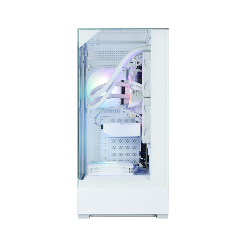 Zalman PC case P40 Prism without PSU, 2xUSB3.0, 1xUSBType-C, 1x120mm ARGB, VGA 420мм, LCS ready, TG 3x Panels, ATX, white (P40PRISMWHITE)