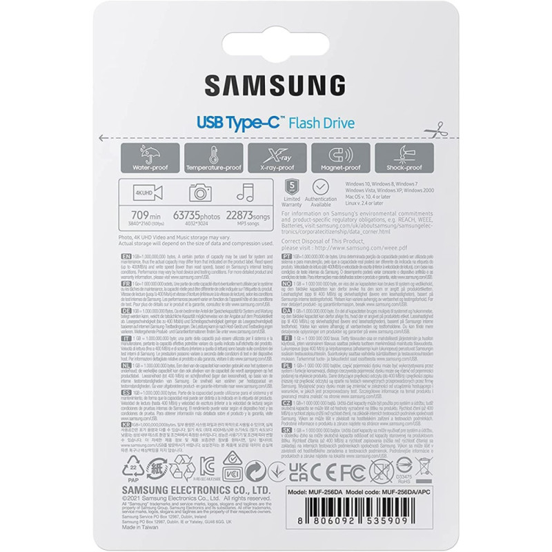 Samsung Накопичувач 256GB USB 3.2 Type-C  Синій (MUF-256DA/APC)