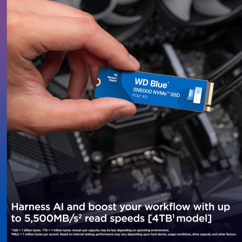 WD Накопичувач SSD WD M.2 2TB PCIe 4.0 Blue SN5000 (WDS200T4B0E) WD Накопичувач SSD WD M.2 2TB PCIe 4.0 Blue SN5000 (WDS200T4B0E)