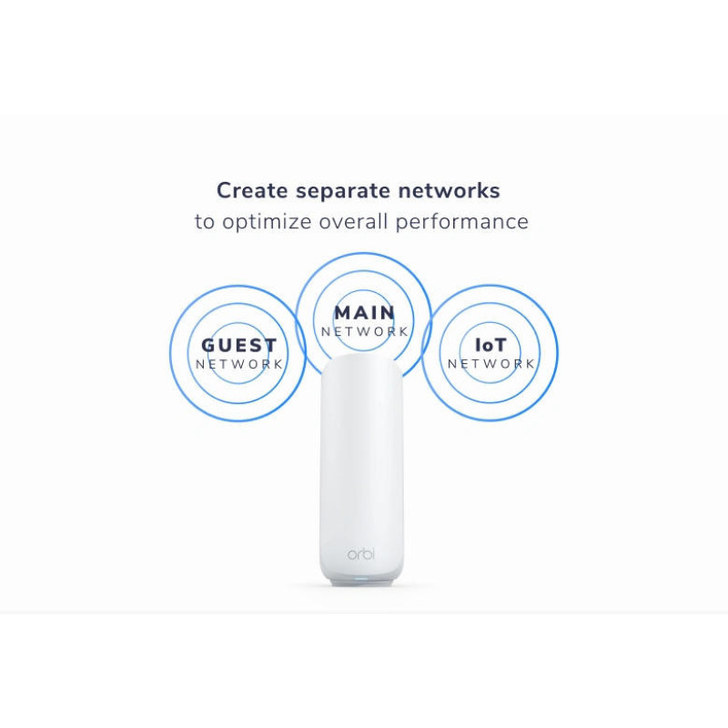 NETGEAR Система WiFi-Mesh Orbi RBE373 BE5000, 3мод, білий (RBE373-100EUS)