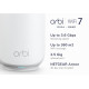 NETGEAR Система WiFi-Mesh Orbi RBE373 BE5000, 3мод, білий (RBE373-100EUS)