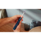 Philips toothbrush electric Sonicare 6100 Series, 62th.fluct/min, nozzle-1, case, blue (HX7403/05)