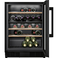 Siemens Wine cooler Siemens, 82x60x58, volume-120L, 2 zone, bottles -44, ST, display, black (KU21WAHG0)