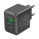Зарядное устройство HOCO CS14A Ocean 1xUSB-C PD20W + 1xUSB QC3.0 Black (6942007603898)
