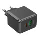 Зарядное устройство HOCO CS14A Ocean 1xUSB-C PD20W + 1xUSB QC3.0 Black (6942007603898)
