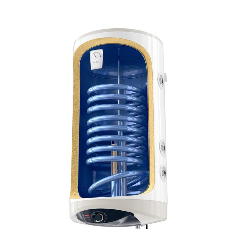 Tesy Electric water heater round with serpentine GCV9SL 1004724D C21 TS2RCP, 100L, 2,4kW, dry, mechanical control, left connection, B, white (304326)