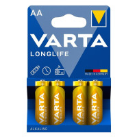 VARTA Батарейка LONGLIFE щелочная AA блистер, 4 шт. (04106101414)
