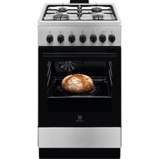Electrolux Плита комбинированная, 57л, 50x60см, конвекция, нерж (LKK520022X)