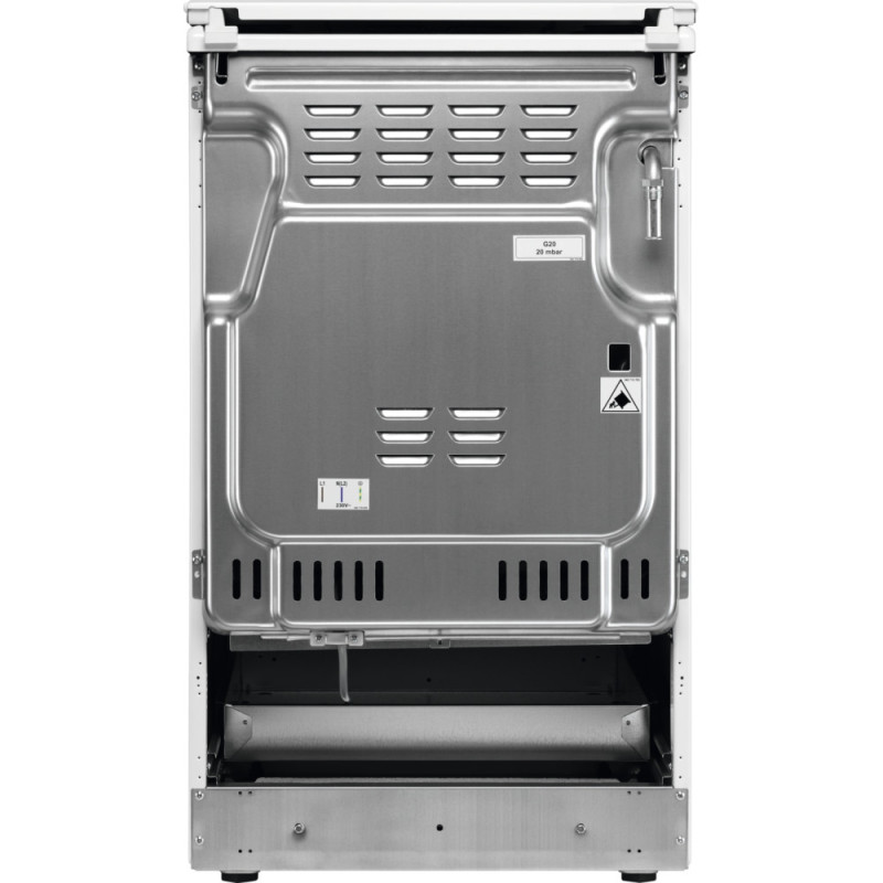 Electrolux Плита комбинированная, 57л, 50x60см, конвекция, нерж (LKK520022X)