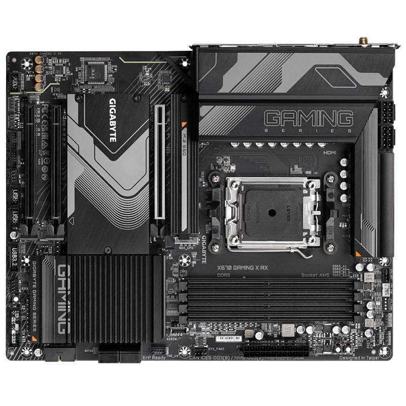 Gigabyte Motherboard X670 GAMING X AX DDR5 sAM5 X670 4xDDR5 HDMI DP ATX