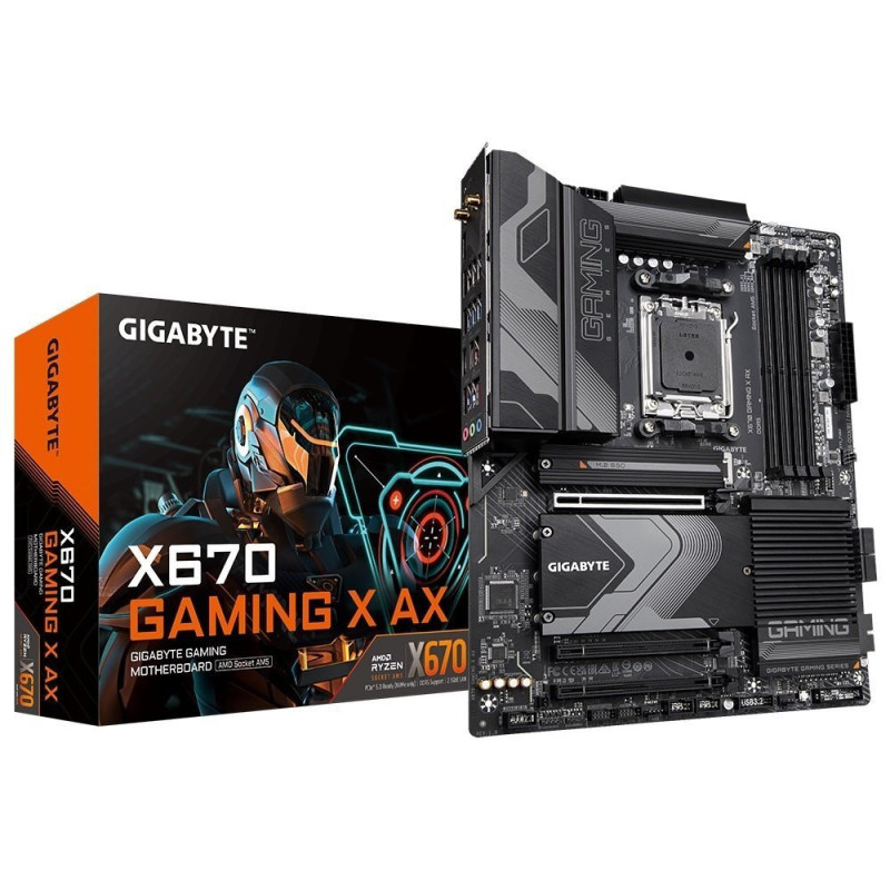 Gigabyte Motherboard X670 GAMING X AX DDR5 sAM5 X670 4xDDR5 HDMI DP ATX