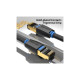 Патч-корд 0.5м, S/FTP cat 8 RJ-45 black Vention (IKABD)