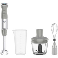 Tefal Блендер погружной Quickchef+ 1000Вт, 3в1, чаша-800мл, чопер-500мл, турборежим, серебристо-серый (HB673B30)