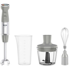 Tefal Блендер заглибний Quickchef+ 1000Вт, 3в1, чаша-800мл, чопер-500мл, турборежим, сріблясто-сірий (HB673B30)