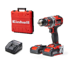 Einhell Шурупокрут-дриль ударний акумуляторний TP-CD 18/50 Li-i BL(2x2Ah), PXC, 18В, акумулятор 2 Аг - 2 шт, безщітковий, 50 Нм, кейс, 2.02 кг (4513940)