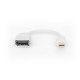 Digitus DisplayPort adapter cable, mini DP - DP M/F, 0.15m, DP 1.2 conform, white (DB-340405-001-W)